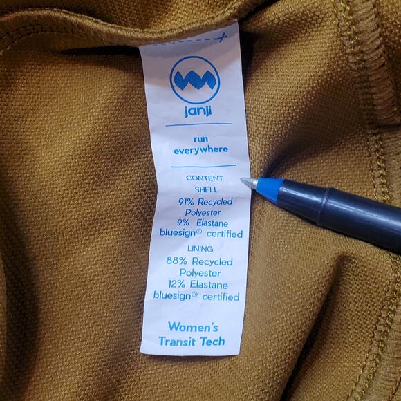 Janji Womens Size L Transit Tech Athletic Pant Lightweight Gold - Picture 8 of 9